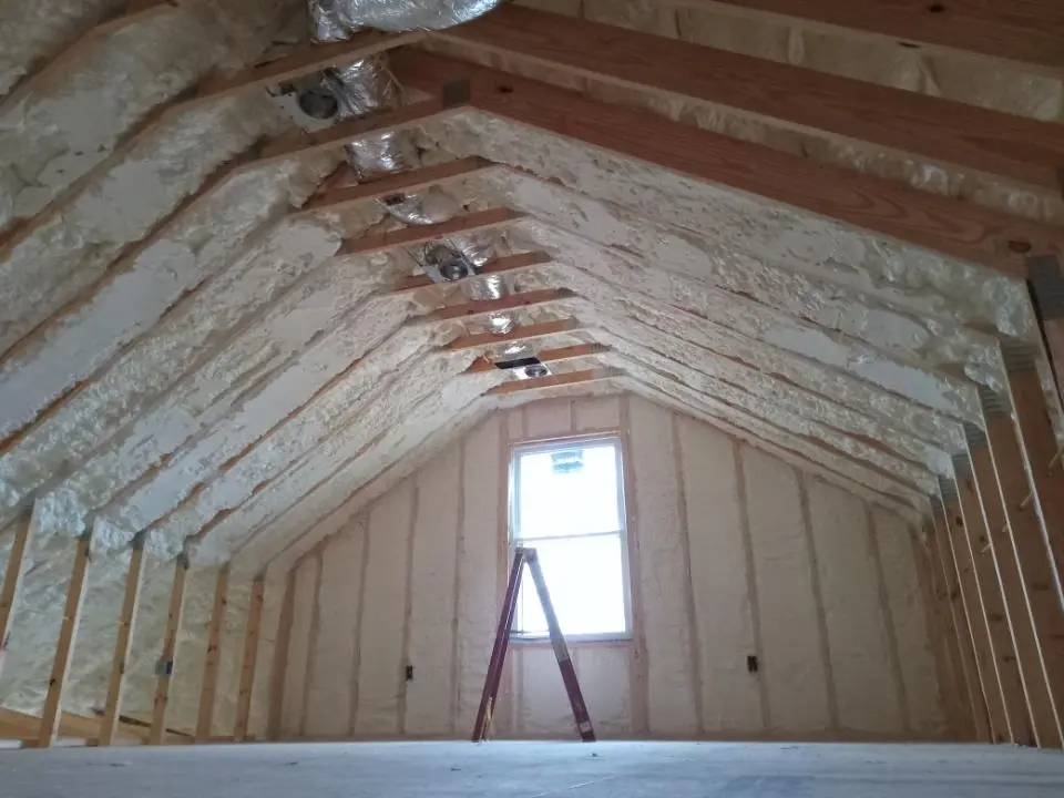 Spray foam roofing application for Crawl Space Insulation project in Hazel Dell
